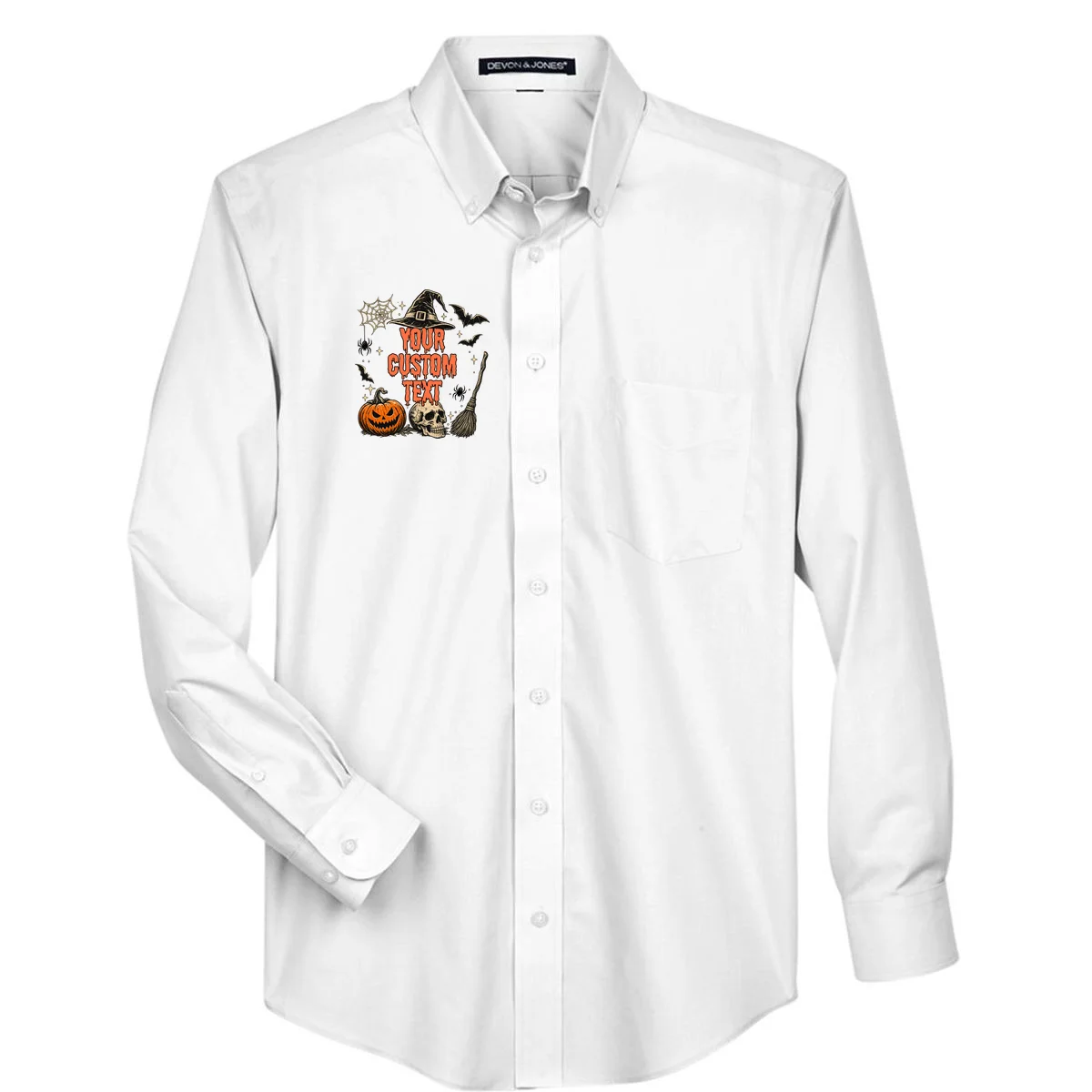 Custom Personalized Halloween Men's Button Up - Front