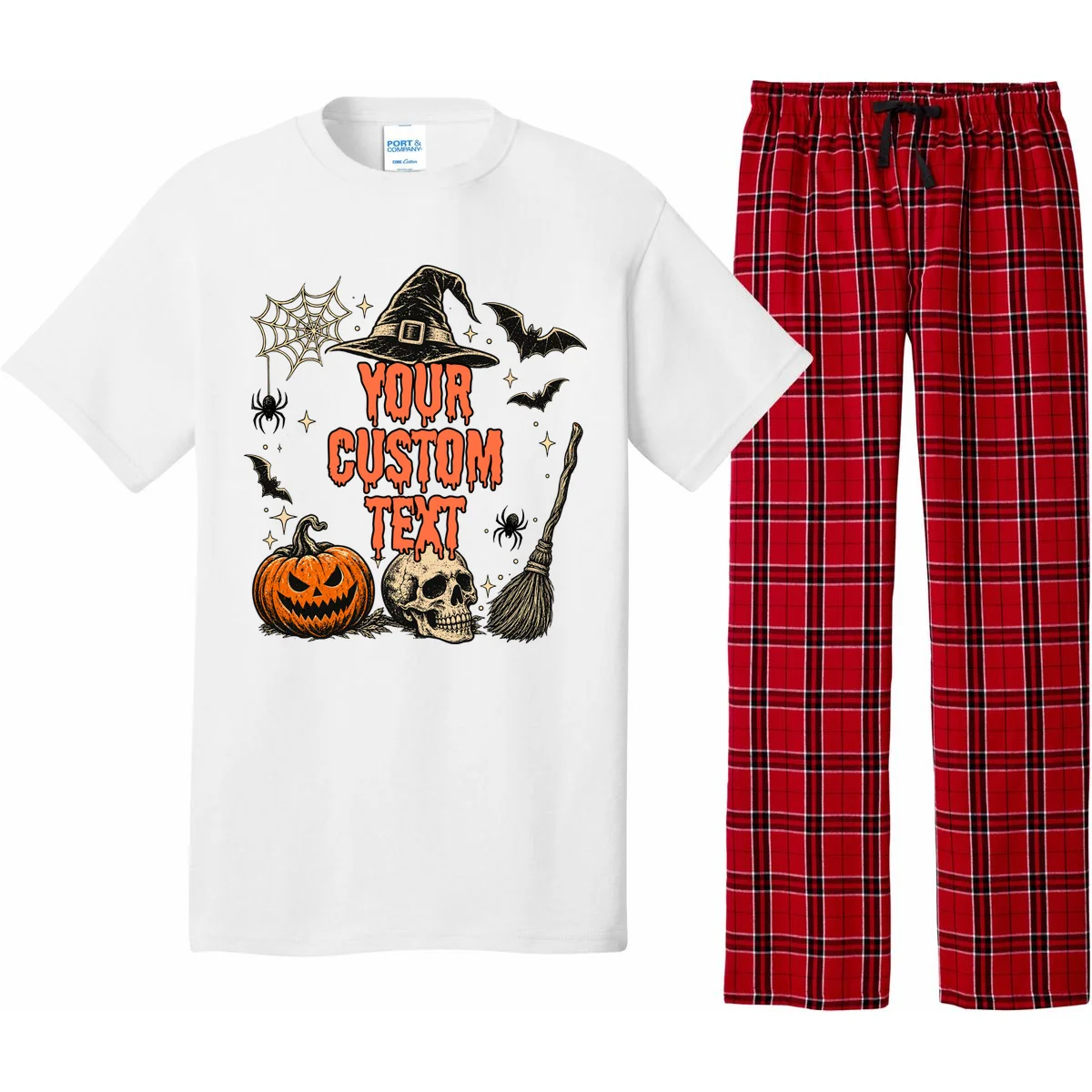 Custom Personalized Halloween Men's Pajamas - Front