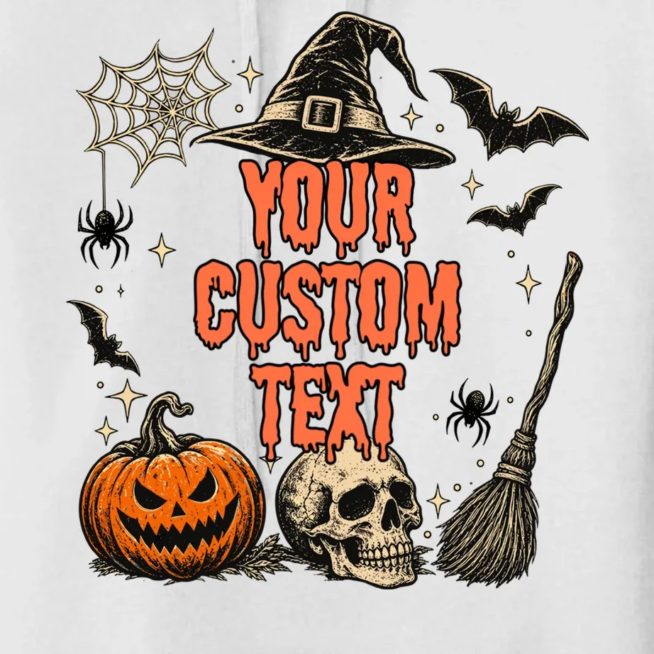 Custom Personalized Halloween Women's Pullover Hoodie - Front - Close-up