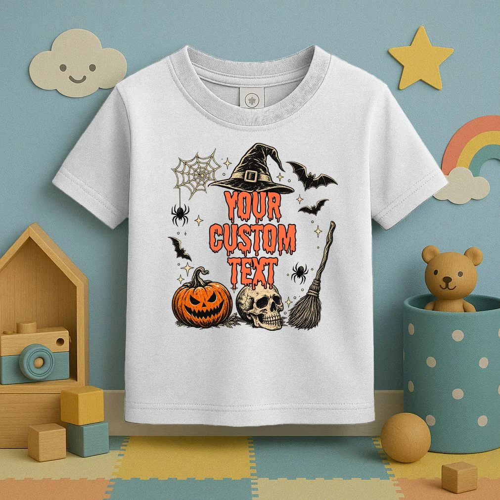 Custom Personalized Halloween Toddler T-Shirt - Front 2