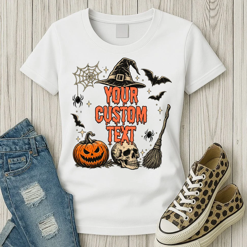 Custom Personalized Halloween Women's T-Shirt - Front 2