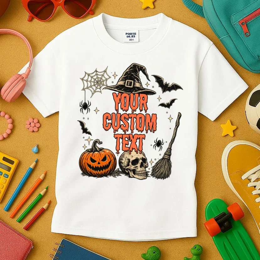 Custom Personalized Halloween Kids T-Shirt - Front 2