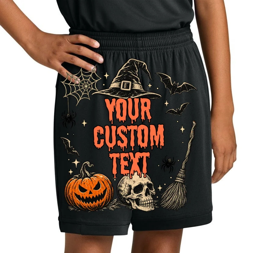 Custom Personalized Halloween Shirt - Matching Halloween Tee Kids Shorts - Front 1