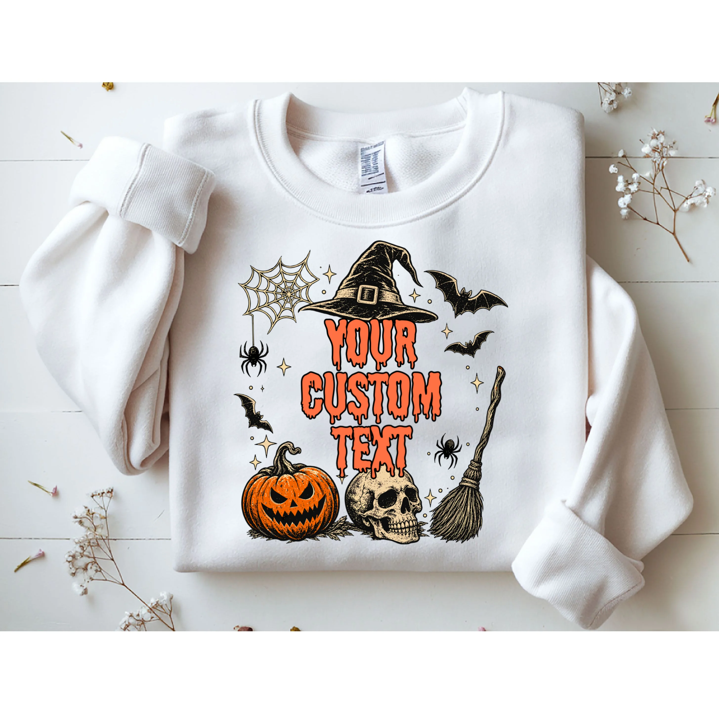 Custom Personalized Halloween Shirt - Matching Halloween Tee Men's Sweatshirt - Front 1