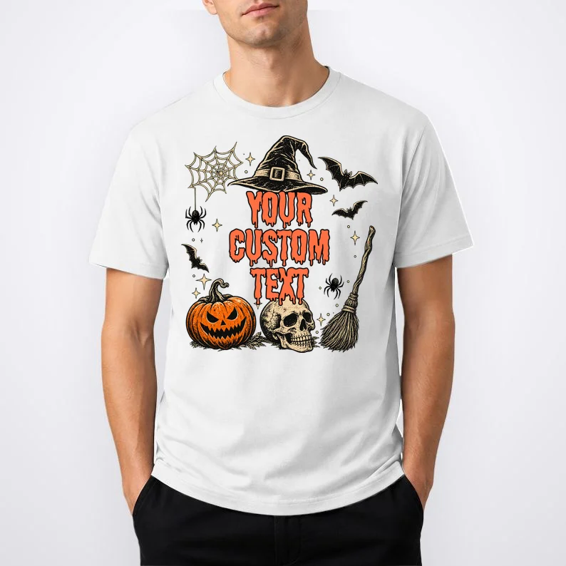 Custom Personalized Halloween Shirt - Matching Halloween Tee Men's T-Shirt - Front 1