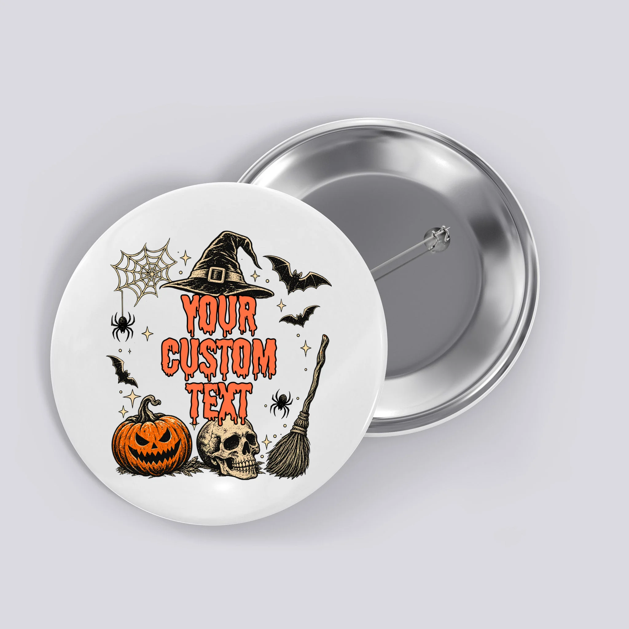 Custom Personalized Halloween Shirt - Matching Halloween Tee Button - Front