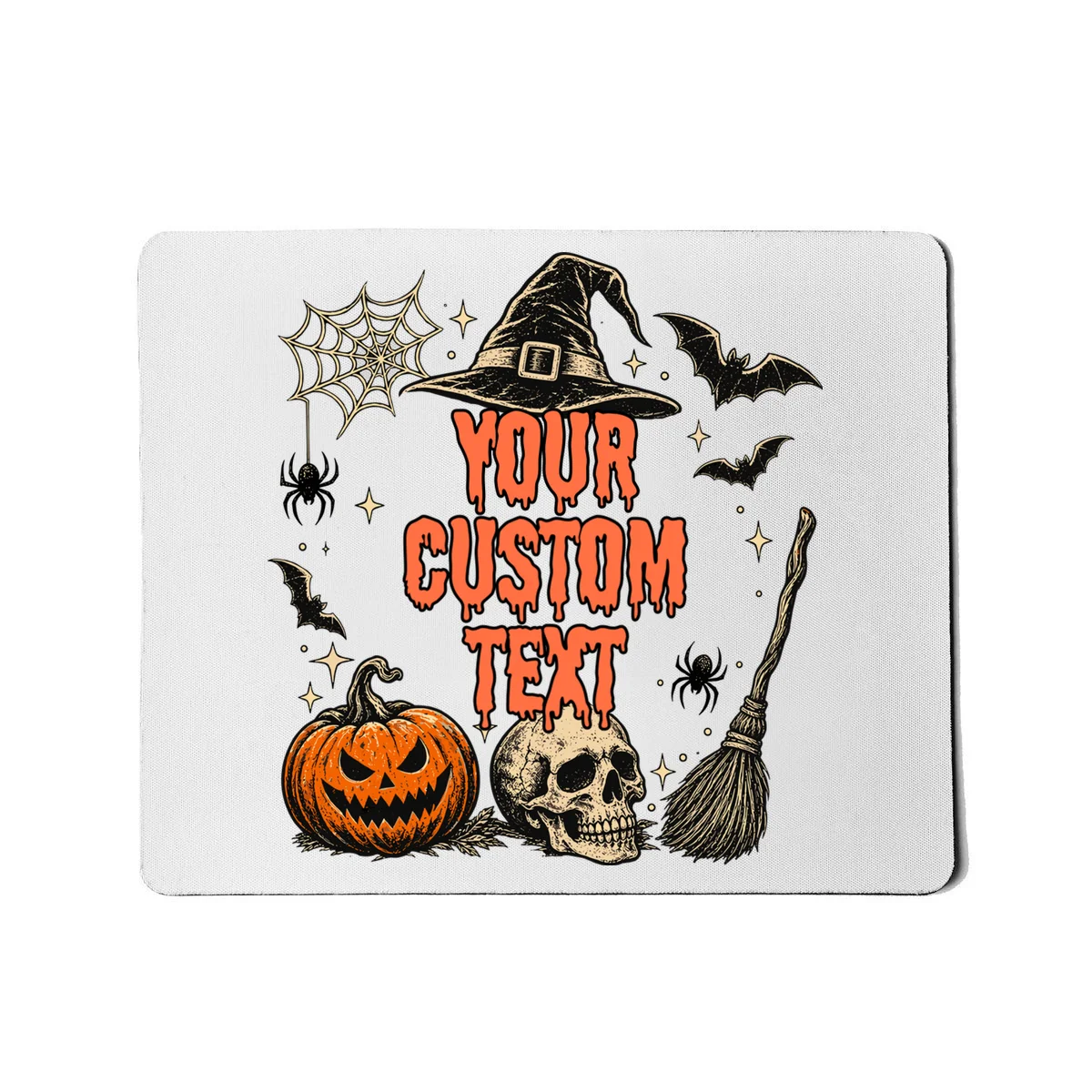 Custom Personalized Halloween Shirt - Matching Halloween Tee Mouse Pad - Front