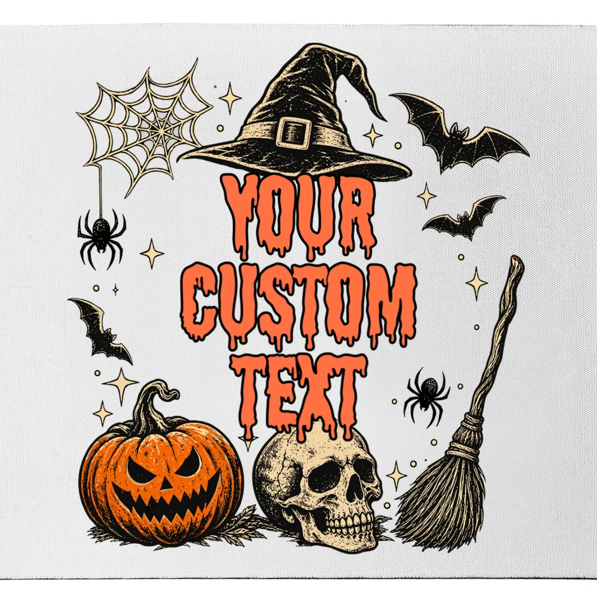 Custom Personalized Halloween Shirt - Matching Halloween Tee Mouse Pad - Front - Close-up