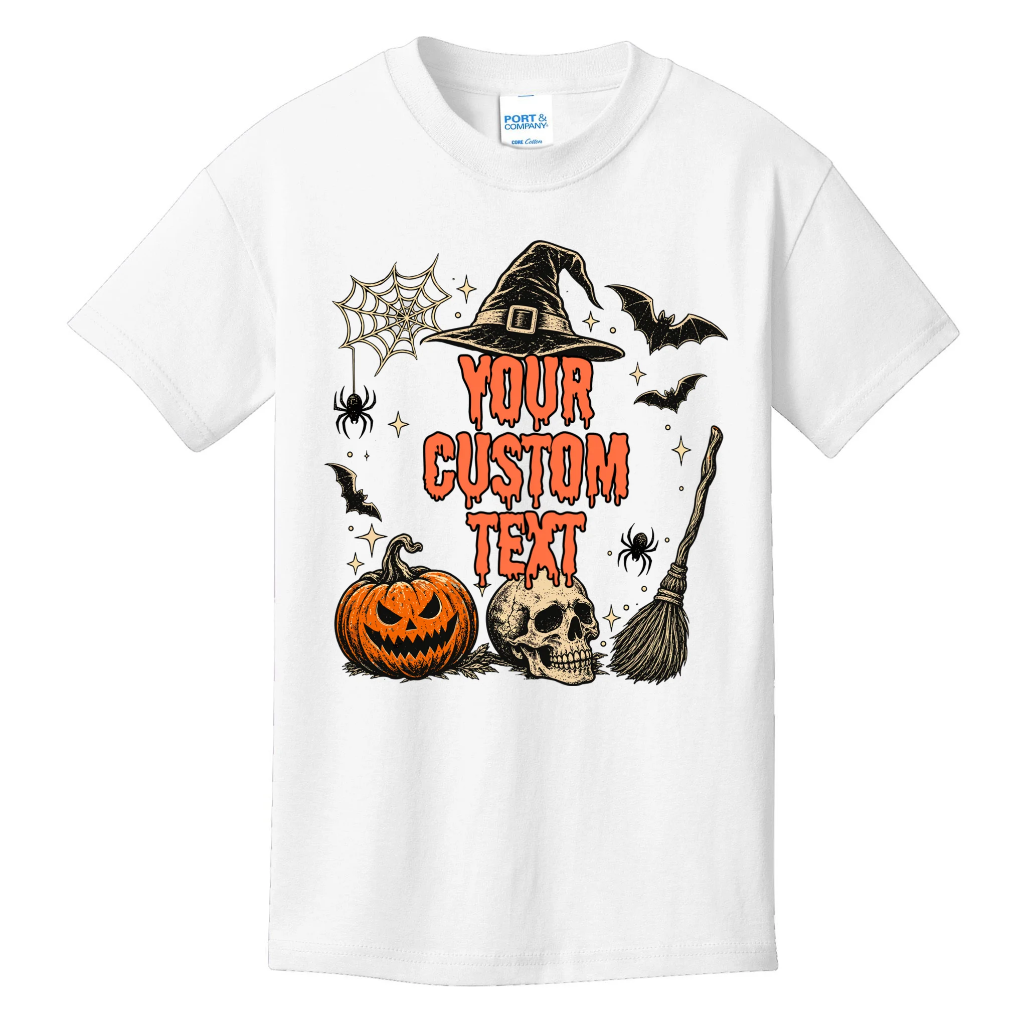 Custom Personalized Halloween Shirt - Matching Halloween Tee Kids T-Shirt - Front