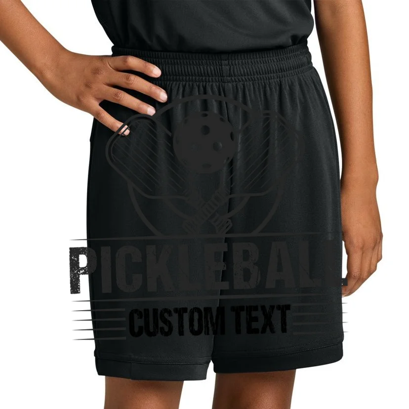 Custom Pickleball Legend Personalized Kids Shorts - Front 1