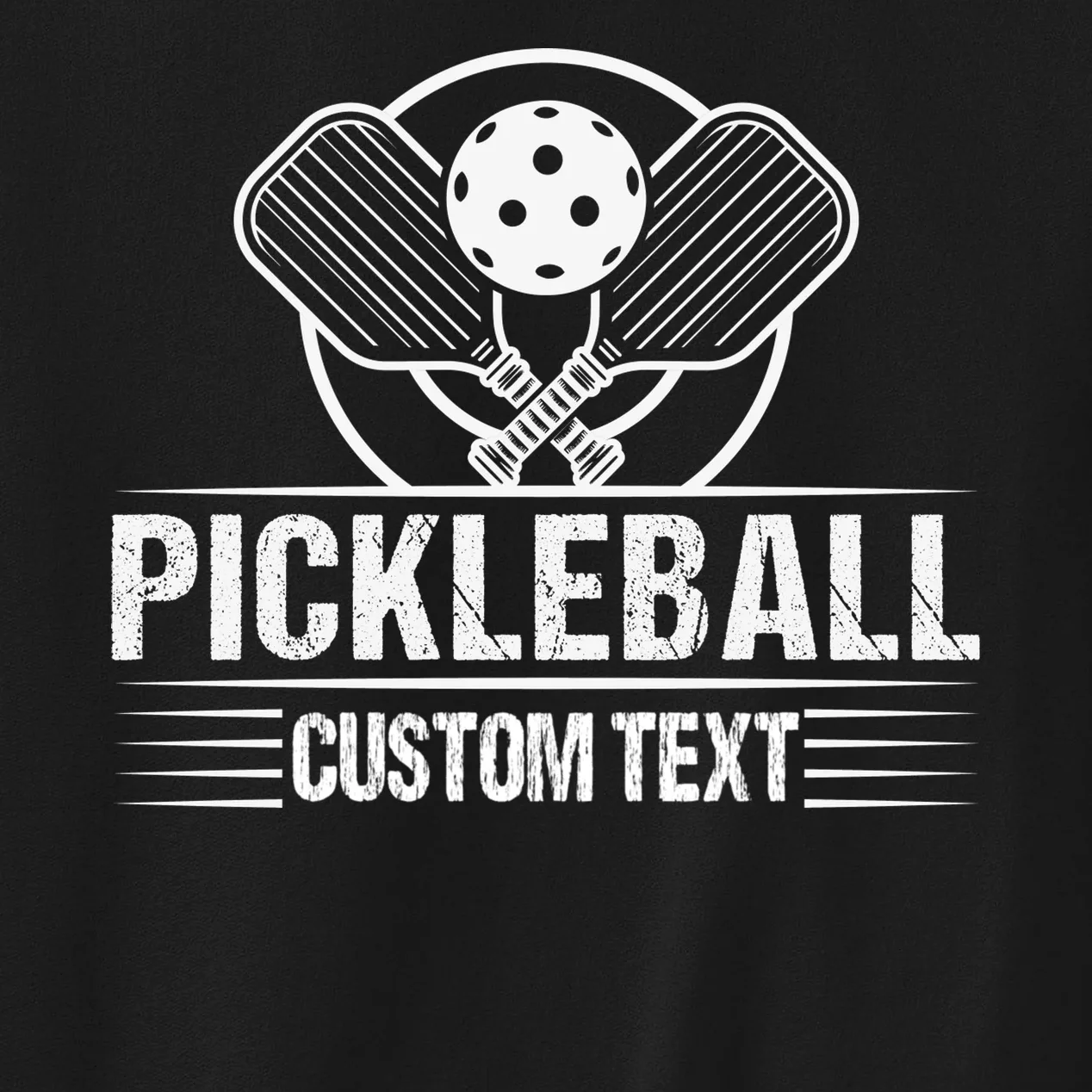 Custom Pickleball Legend Personalized Men's Sweatshirt - Front - Close-up