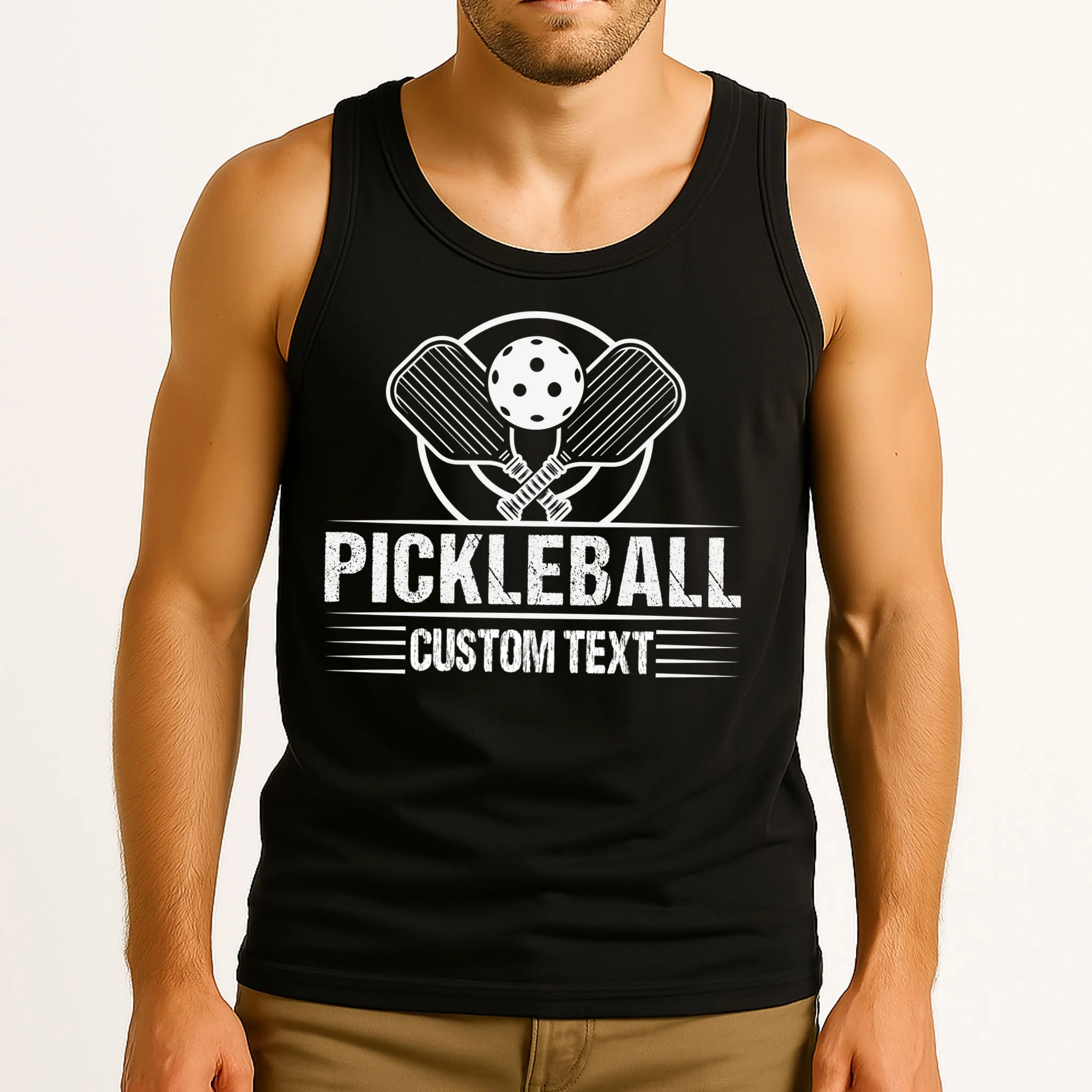 Custom Pickleball Legend Personalized Men's Tank Top - Front 2