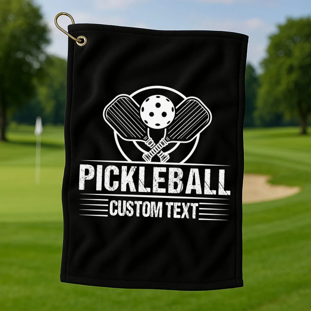 Custom Pickleball Legend Personalized Golf Towel - Front 1