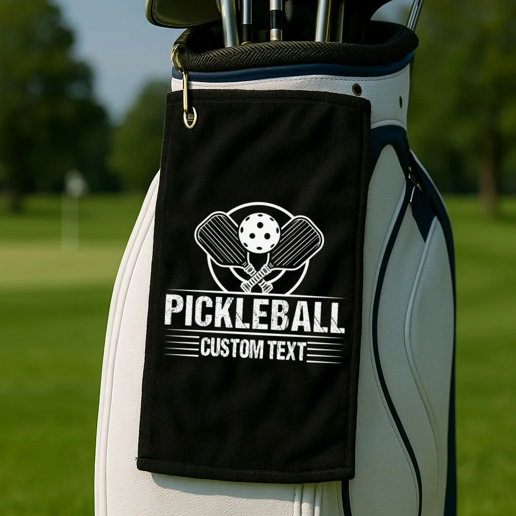 Custom Pickleball Legend Personalized Golf Towel - Front 2