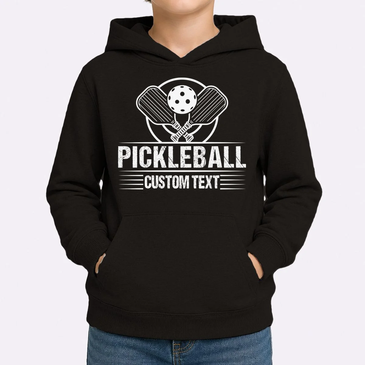 Custom Pickleball Legend Personalized Kids Hoodie - Front 1