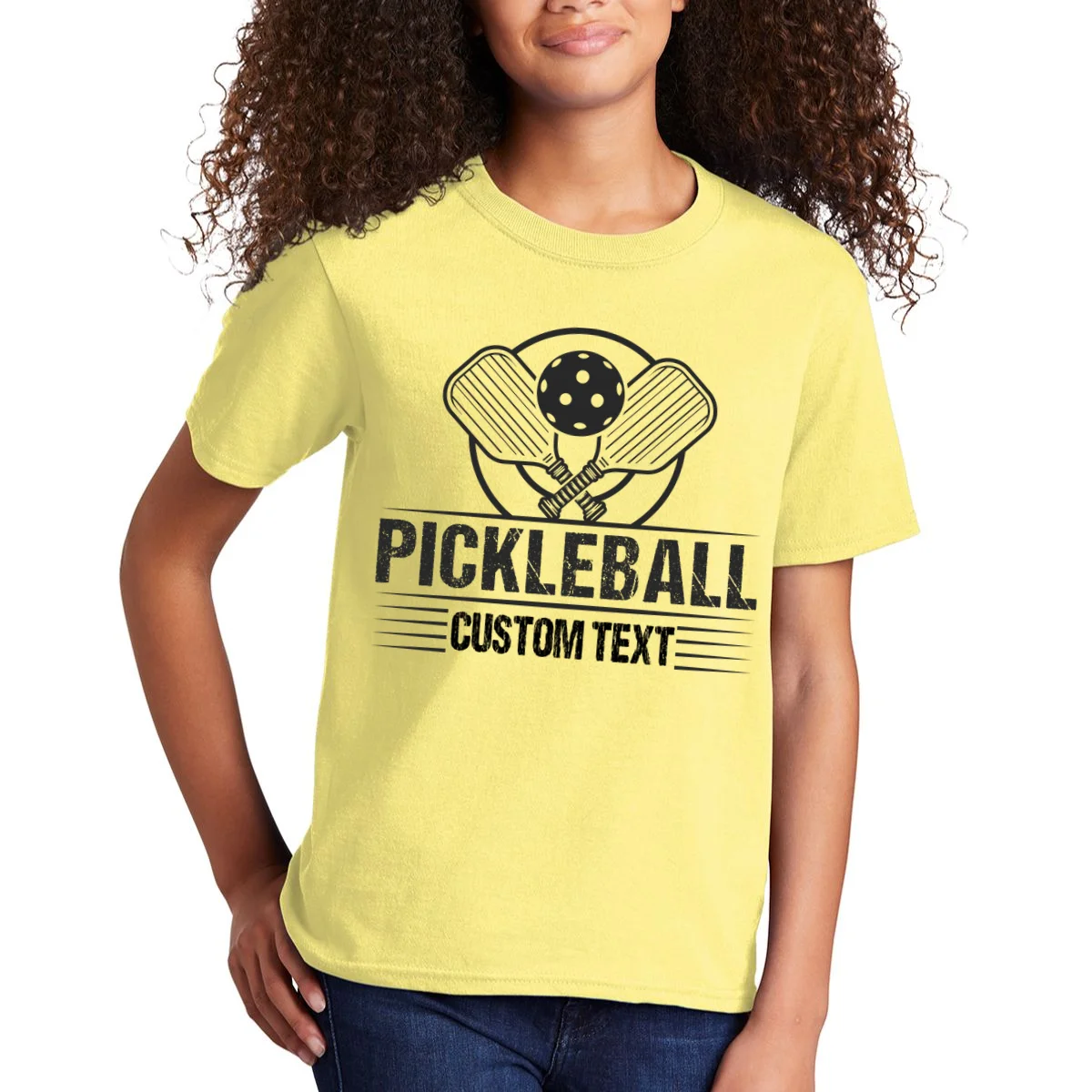 Custom Pickleball Legend Personalized Kids T-Shirt - Front 1