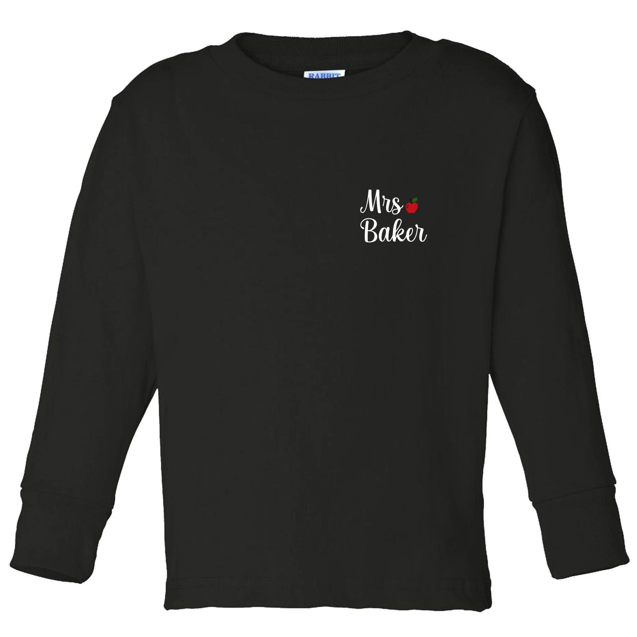Custom Personalized Name Shirt Toddler Long Sleeve Shirt - Front
