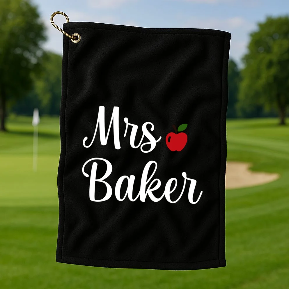 Custom Personalized Name Shirt Golf Towel - Front 1