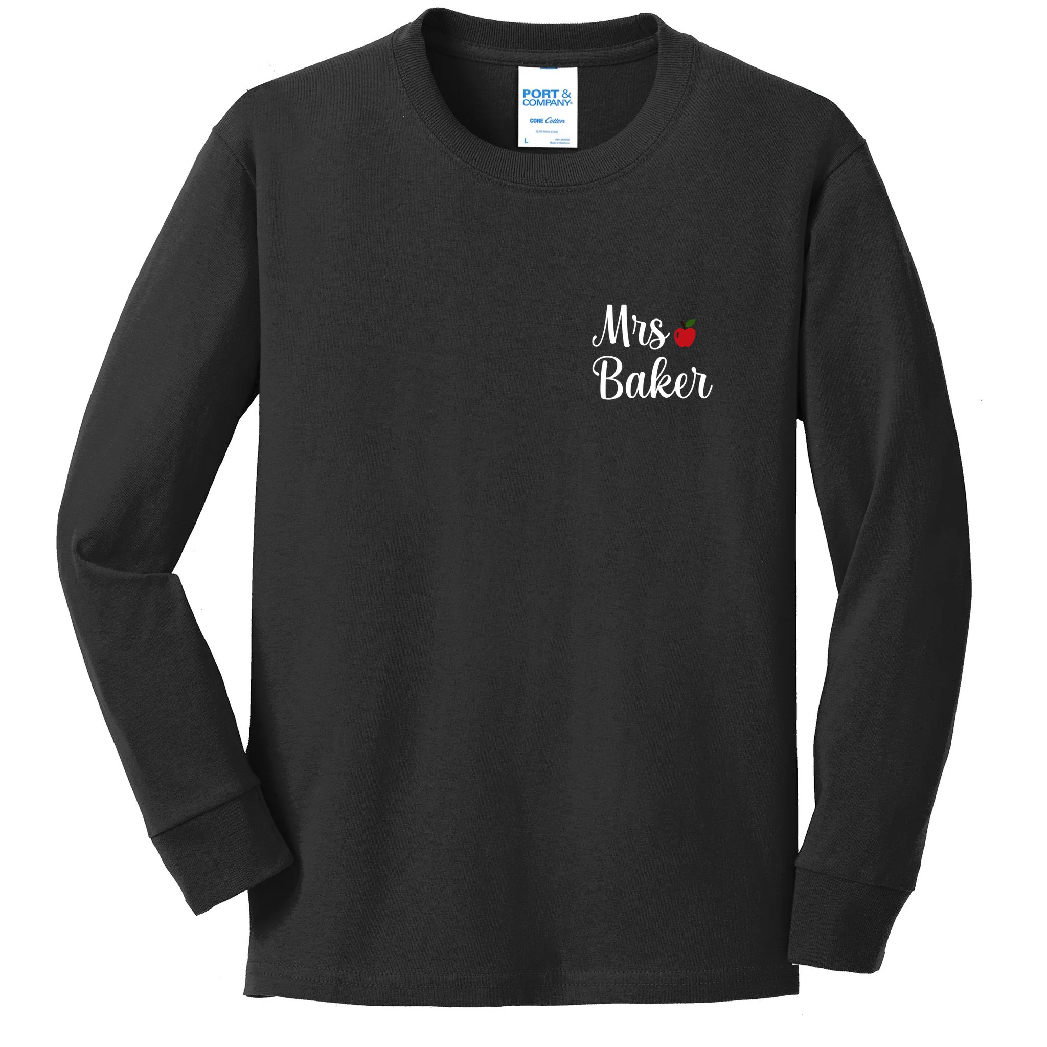 Custom Personalized Name Shirt Kids Long Sleeve Shirt - Front