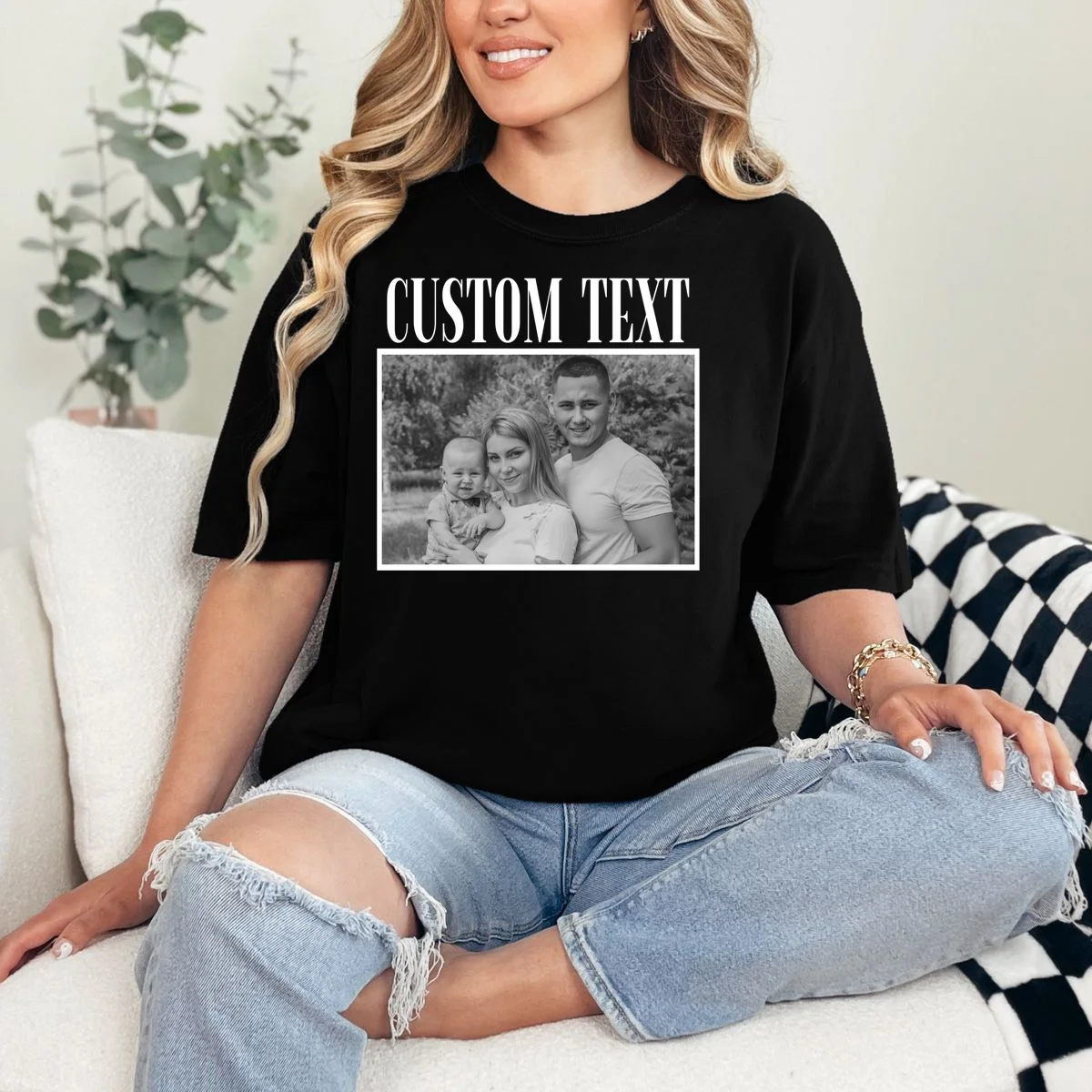 Custom Photo Personalized Portrait T-Shirt - Front 1