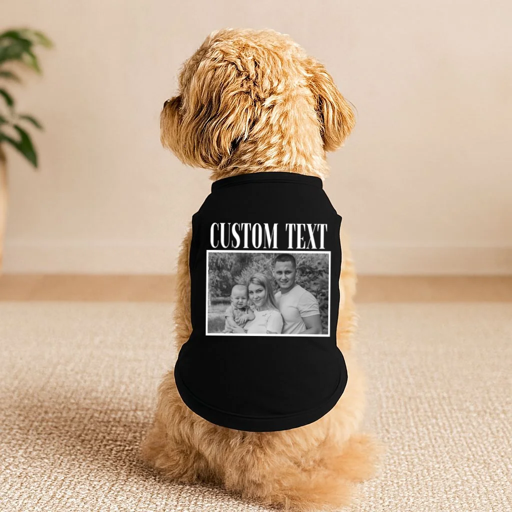 Custom Photo Personalized Portrait Doggie Tank - Front 1