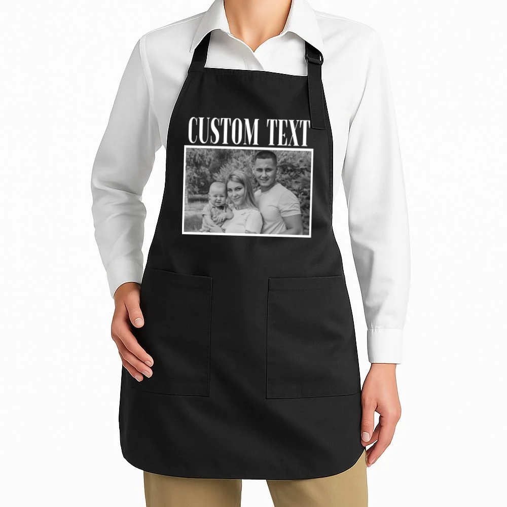 Custom Photo Personalized Portrait Apron - Front 1