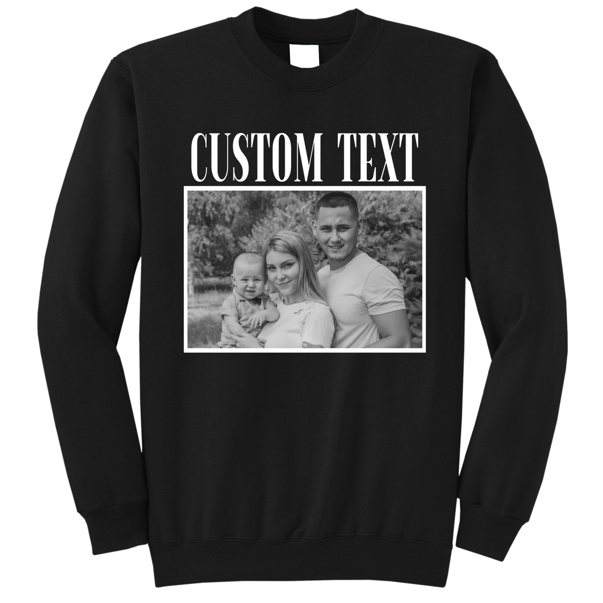 Custom Photo Personalized Portrait Men's Sweatshirt - Front