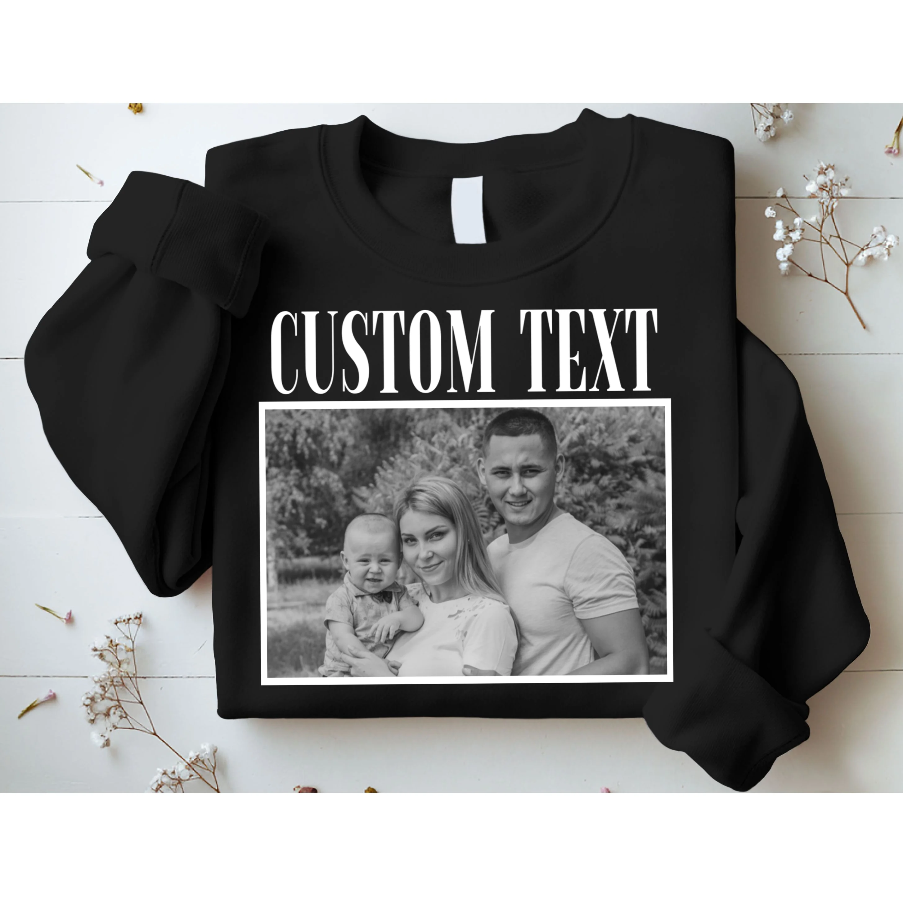Custom Photo Personalized Portrait Sweatshirt - Front 1