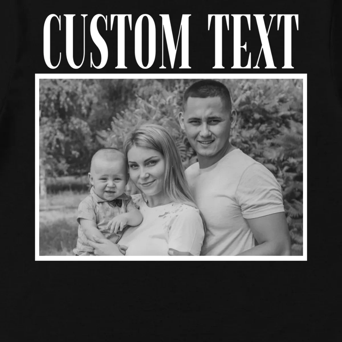 Custom Photo Personalized Portrait Men's T-Shirt - Front - Close-up