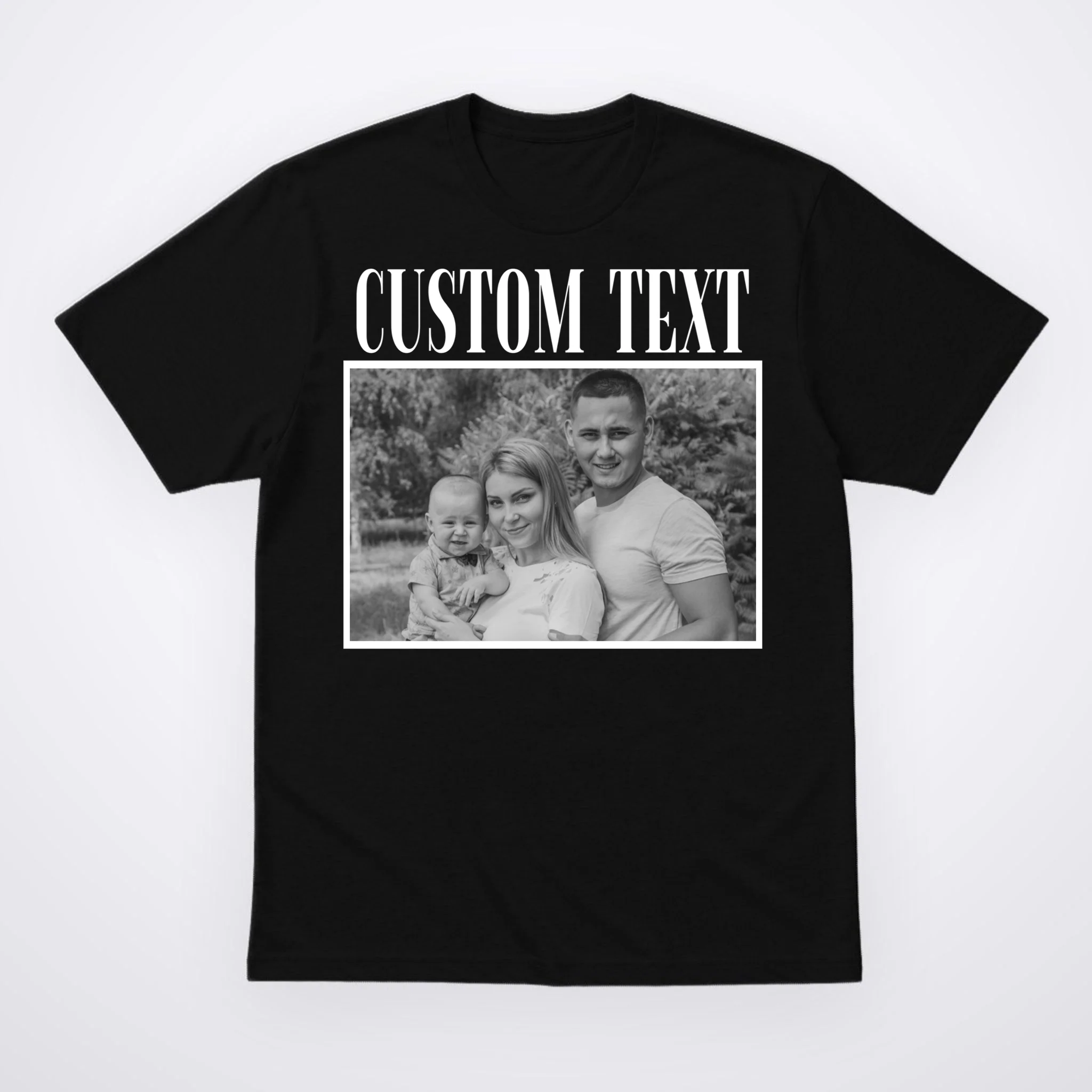 Custom Photo Personalized Portrait Men's T-Shirt Front