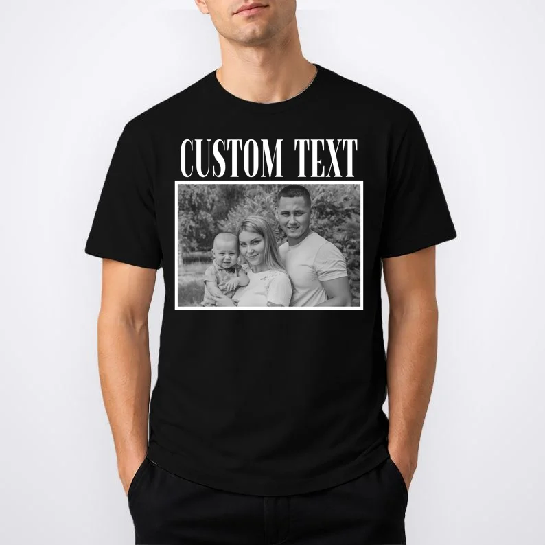 Custom Photo Personalized Portrait T-Shirt - Front 1