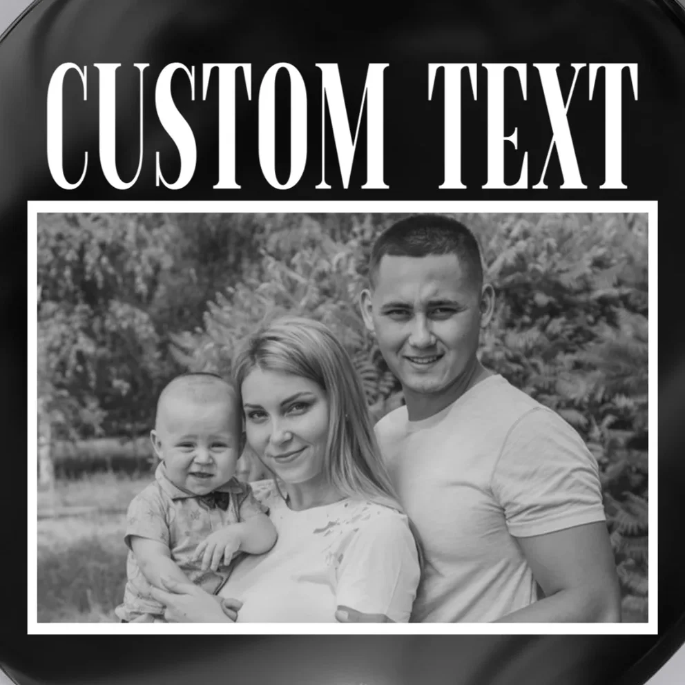 Custom Photo Personalized Portrait Button - Front - Close-up