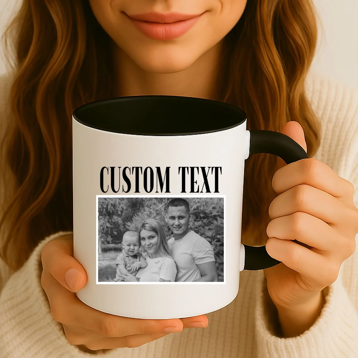 Custom Photo Personalized Portrait Coffee Mug - Front 2