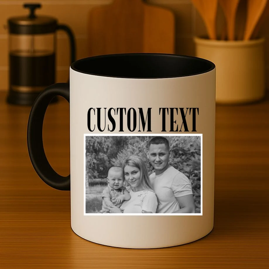 Custom Photo Personalized Portrait Coffee Mug - Front 3