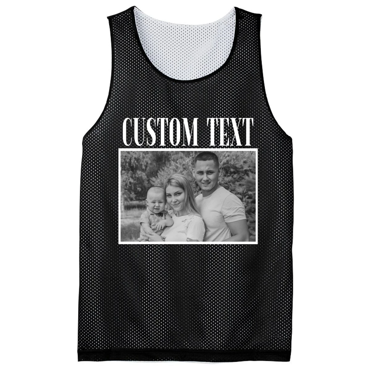 Custom Photo Personalized Portrait Men's Basketball Jersey - Front