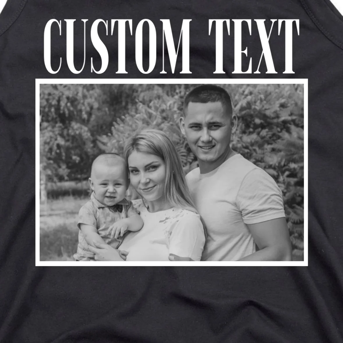 Custom Photo Personalized Portrait Men's Tank Top - Front - Close-up