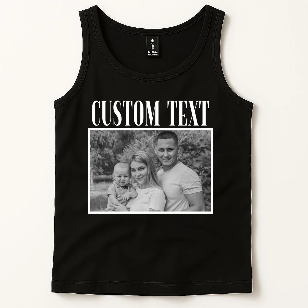 Custom Photo Personalized Portrait Tank Top - Front 1