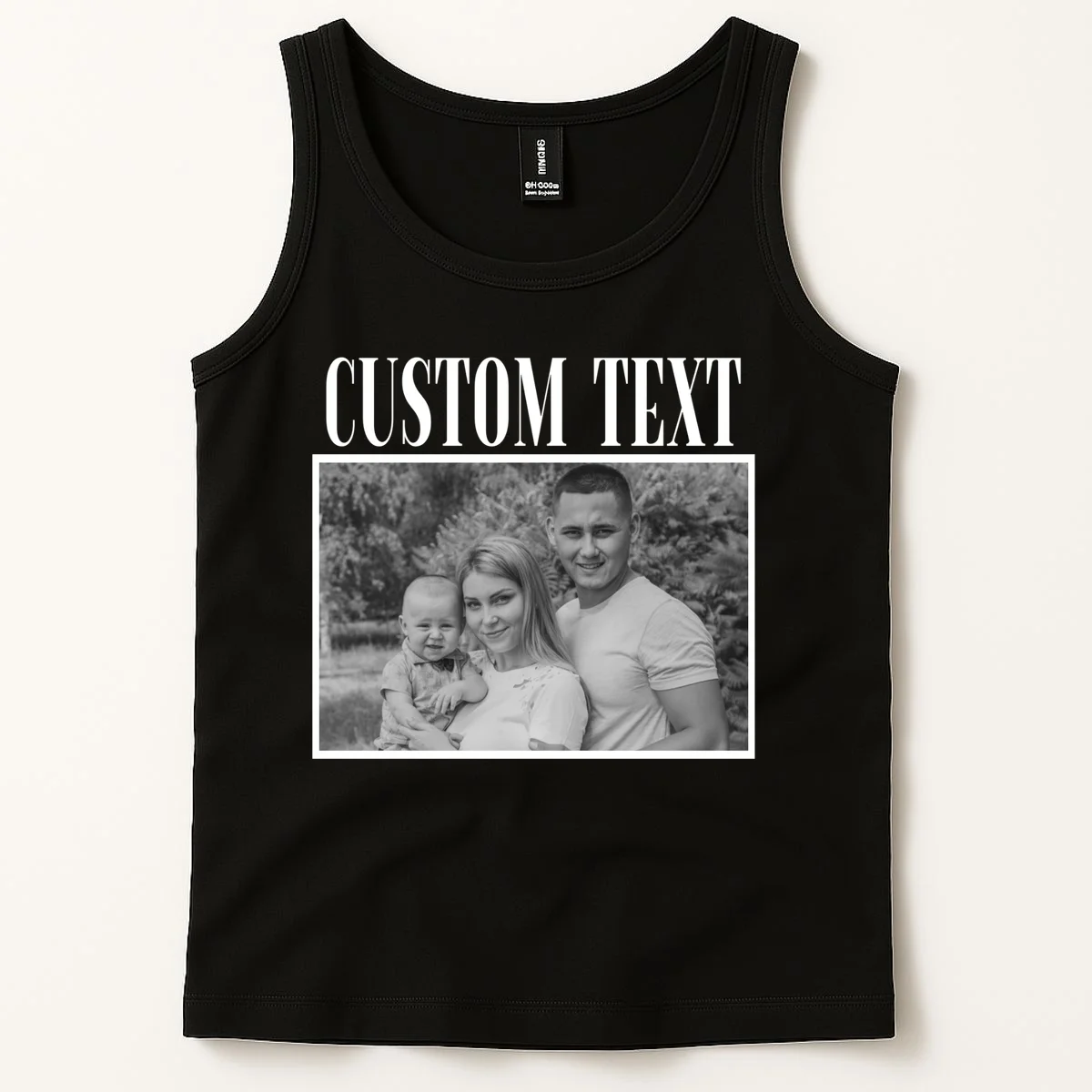 Custom Photo Personalized Portrait Tank Top - Front 1