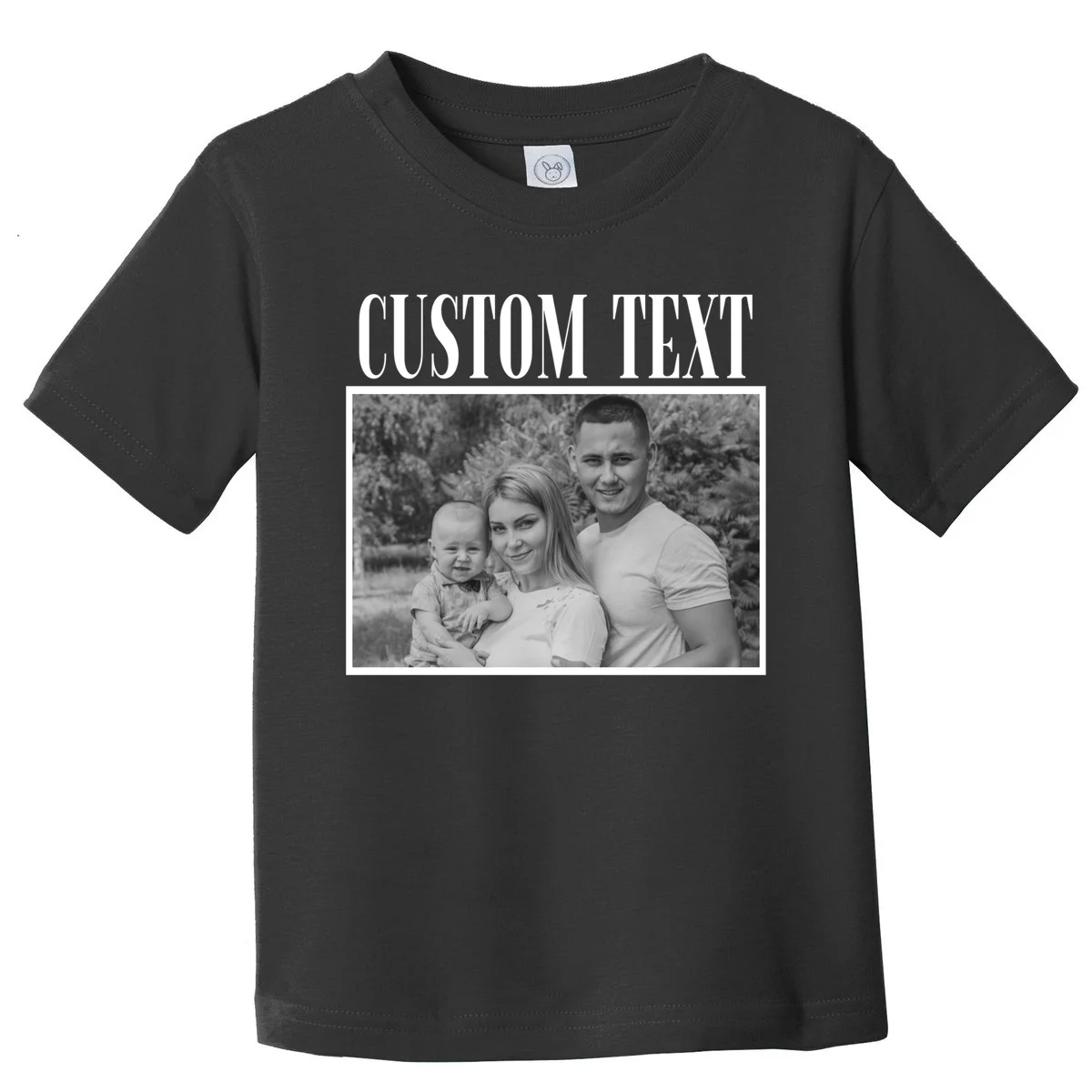 Custom Photo Personalized Portrait Toddler T-Shirt - Front