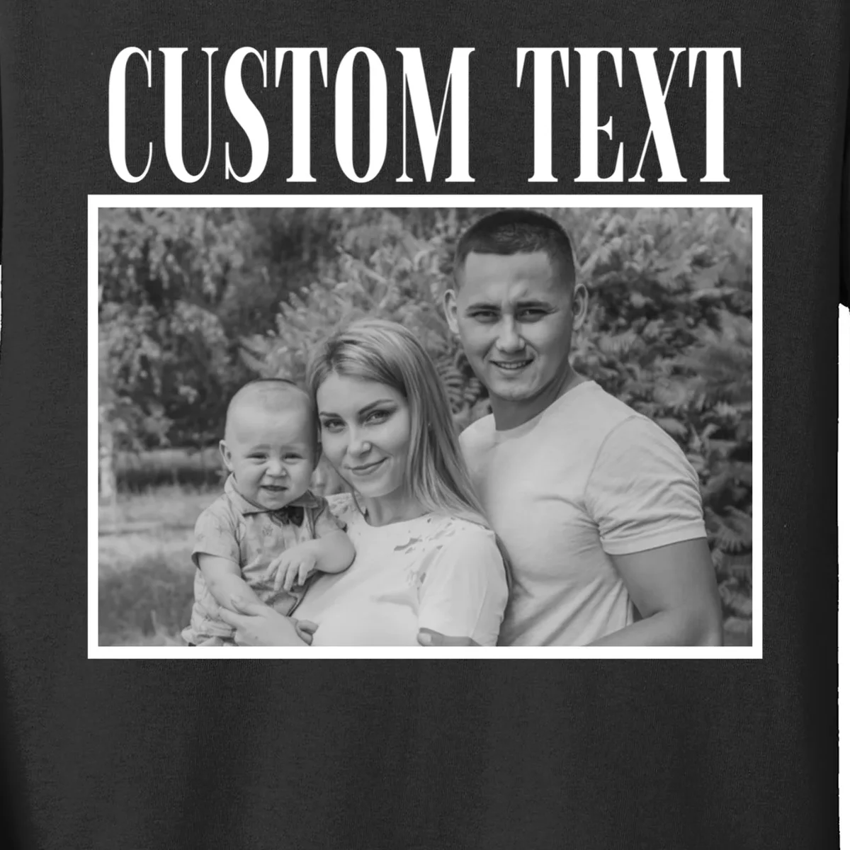 Custom Photo Personalized Portrait Kids Long Sleeve Shirt - Front - Close-up