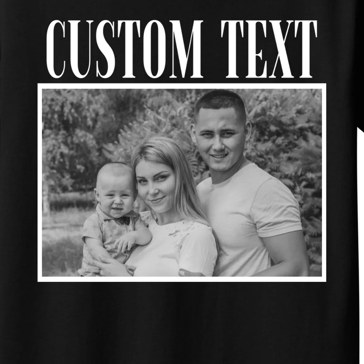 Custom Photo Personalized Portrait Kids T-Shirt - Front - Close-up