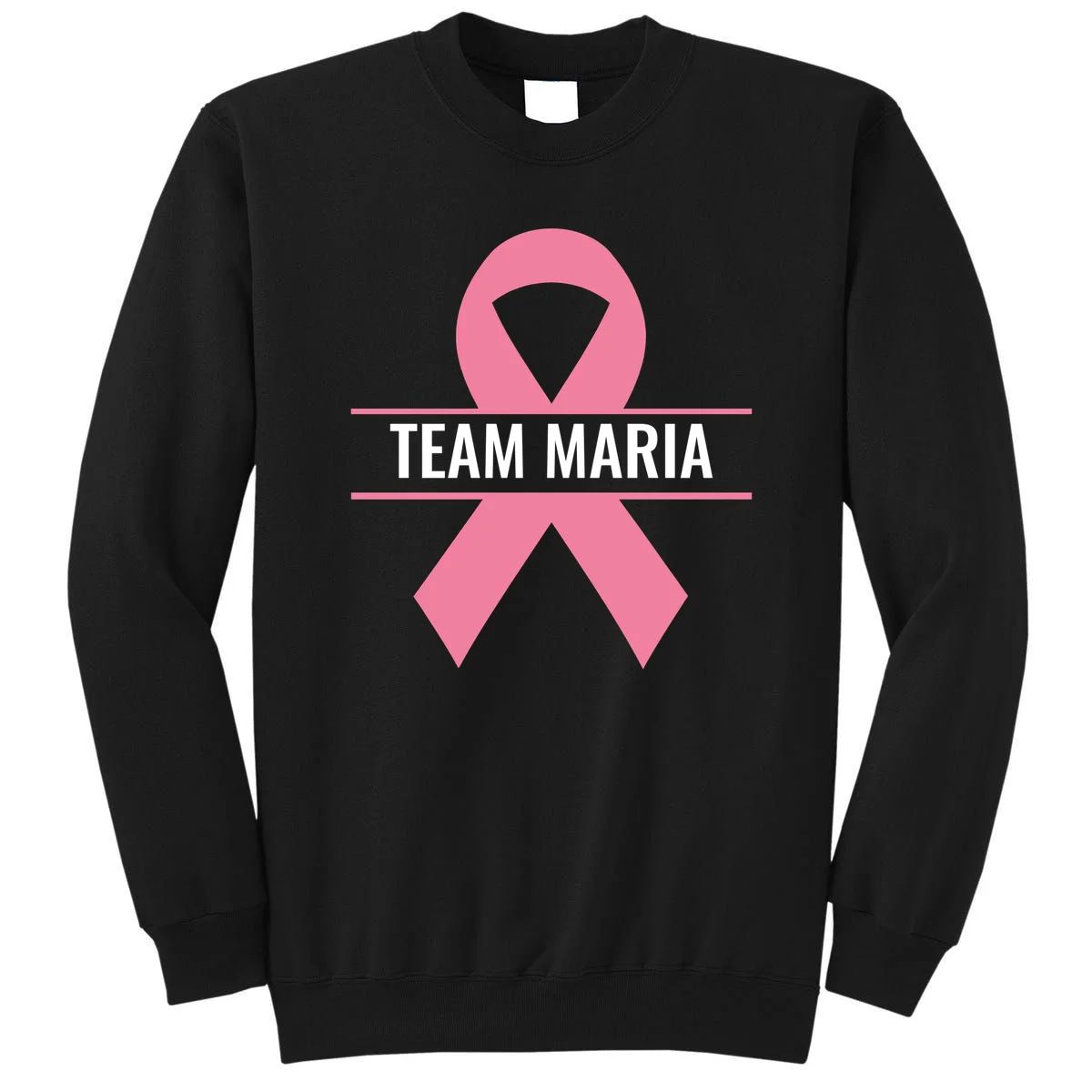 Customizable Pink Ribbon Support Sweatshirt - Front