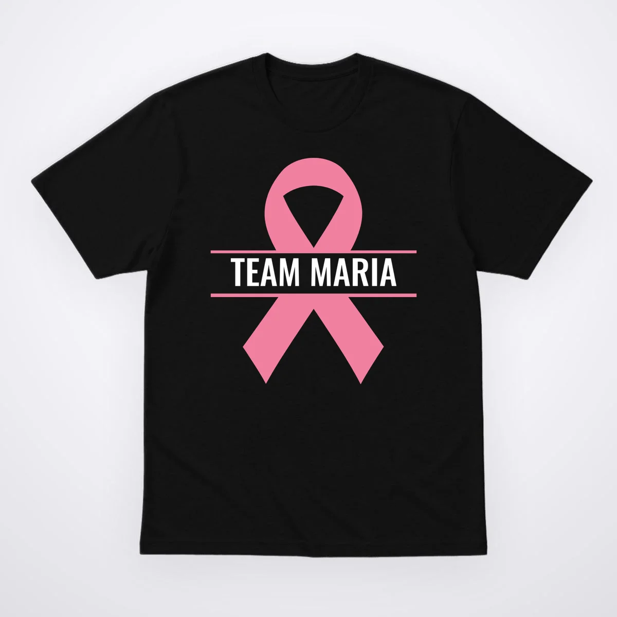 Customizable Pink Ribbon Support T-Shirt - Front