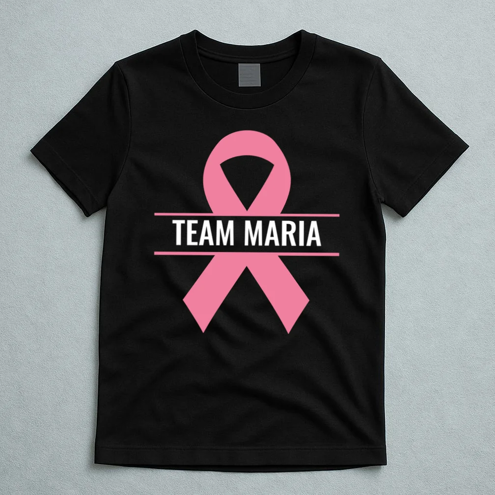 Customizable Pink Ribbon Support T-Shirt - Front 5