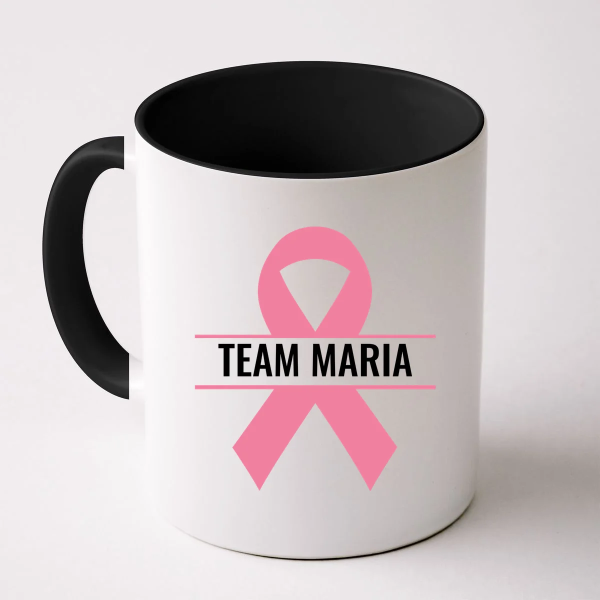 Customizable Pink Ribbon Support Coffee Mug - Front