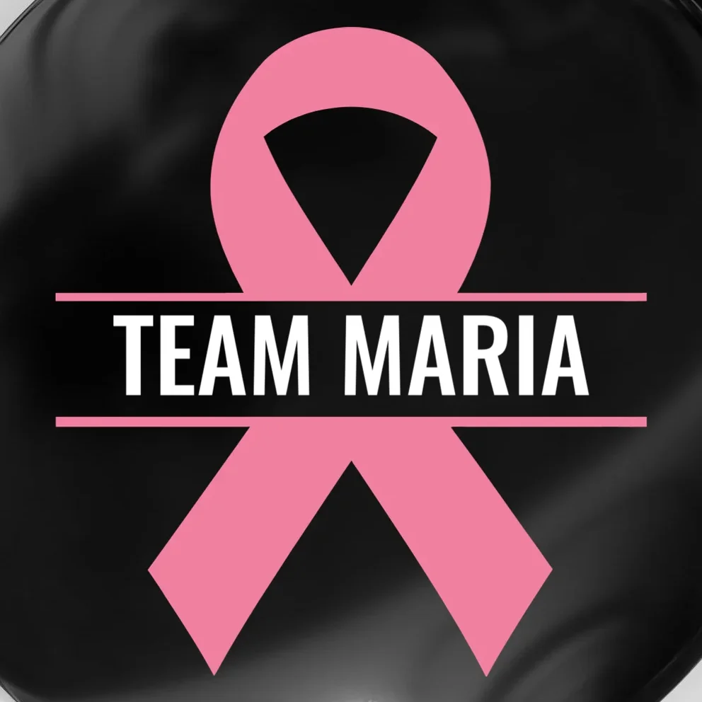 Customizable Pink Ribbon Support Magnet - Front - Close-up