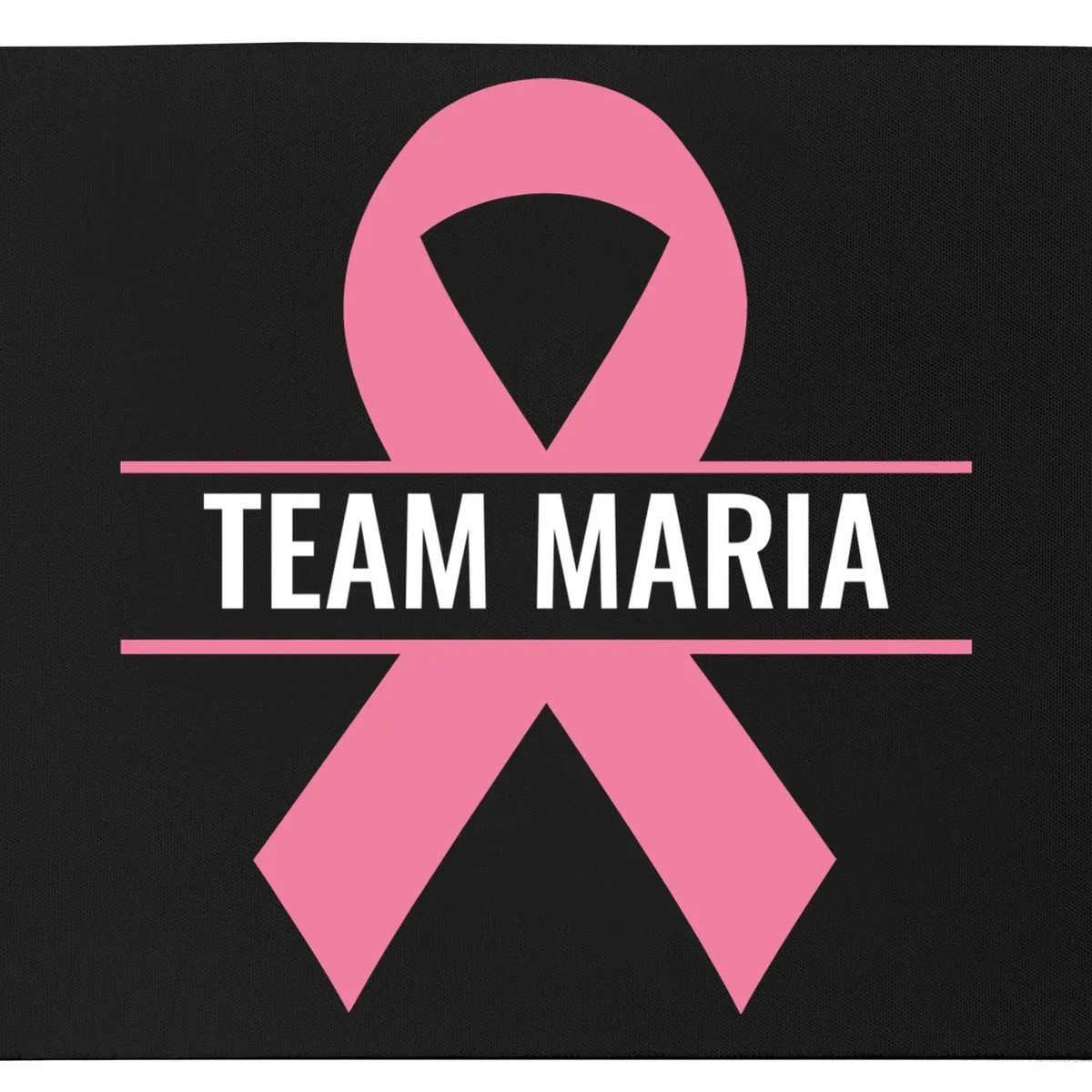 Customizable Pink Ribbon Support Mouse Pad - Front - Close-up