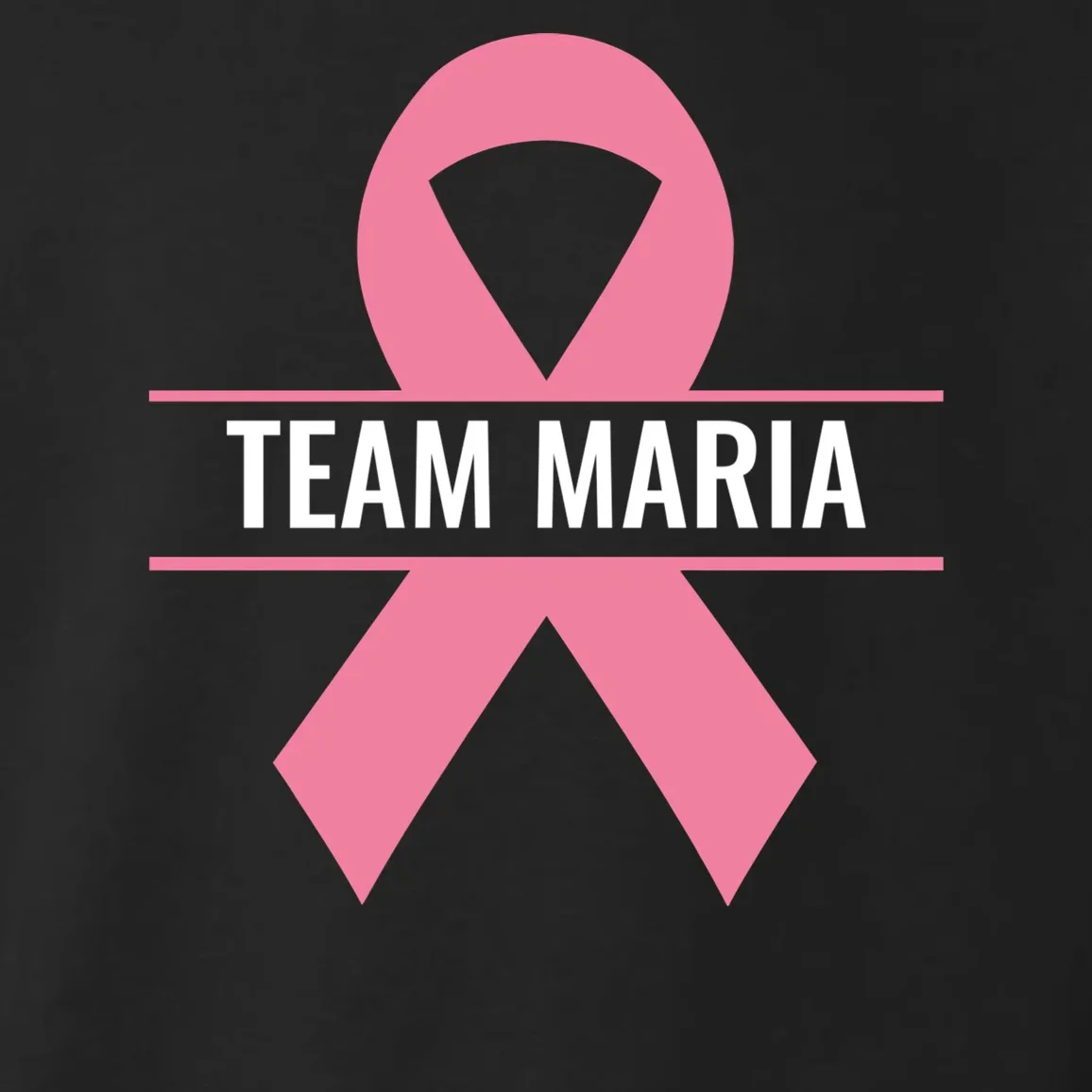 Customizable Pink Ribbon Support Toddler Hoodie - Front - Close-up