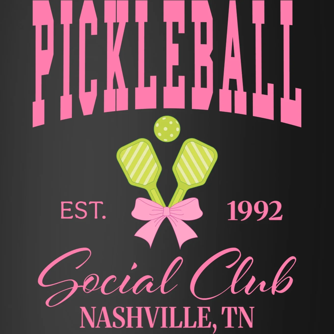 Custom Pickleball Social Club Personalized Coaster - Front - Close-up