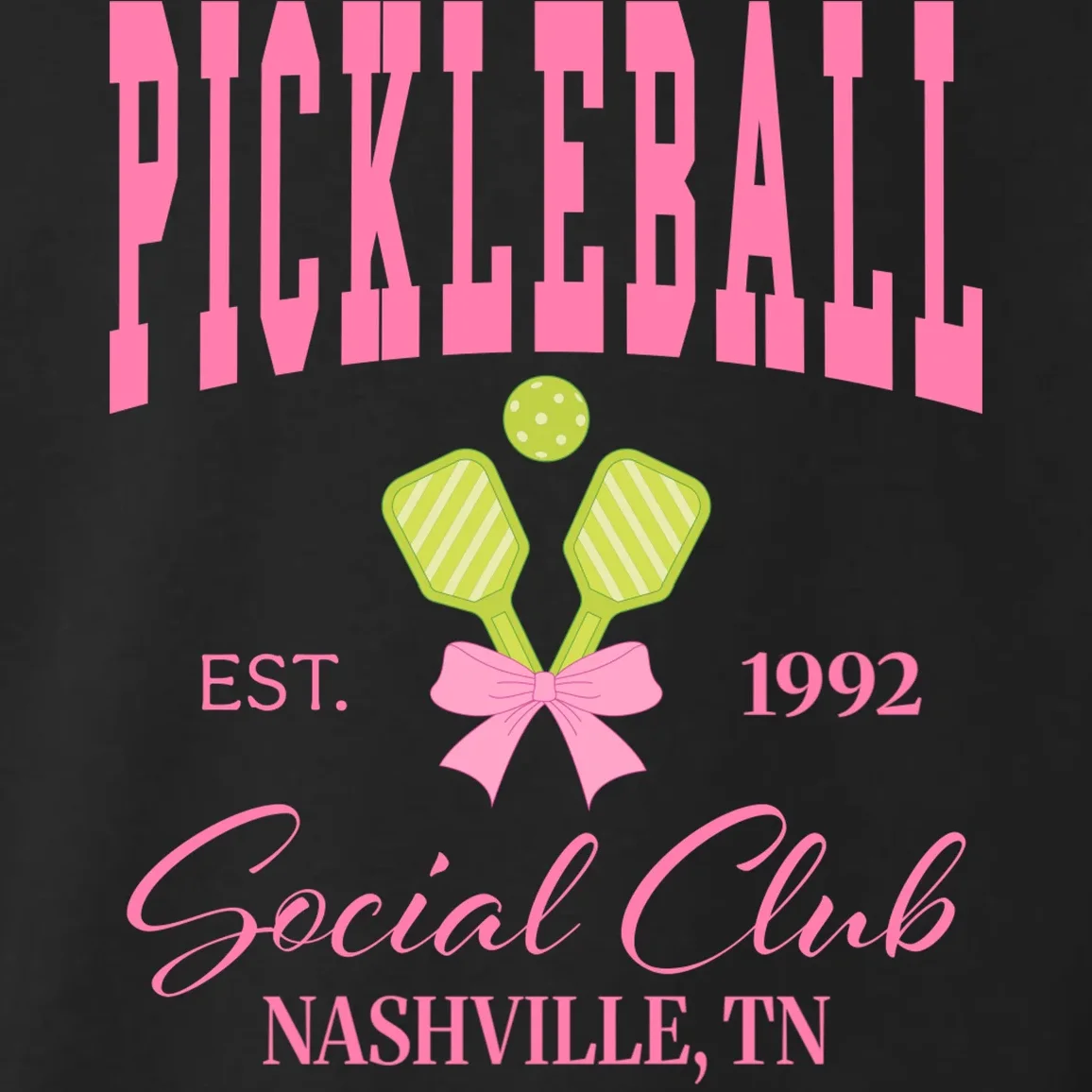 Custom Pickleball Social Club Personalized Toddler Hoodie - Front - Close-up